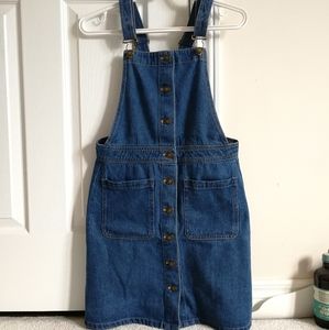 Twik denim apron dress